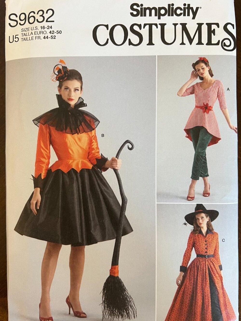 Witch Christmas Elf Simplicity 9632 Misses Halloween Costume Sewing Pattern NEW - Picture 7 of 8